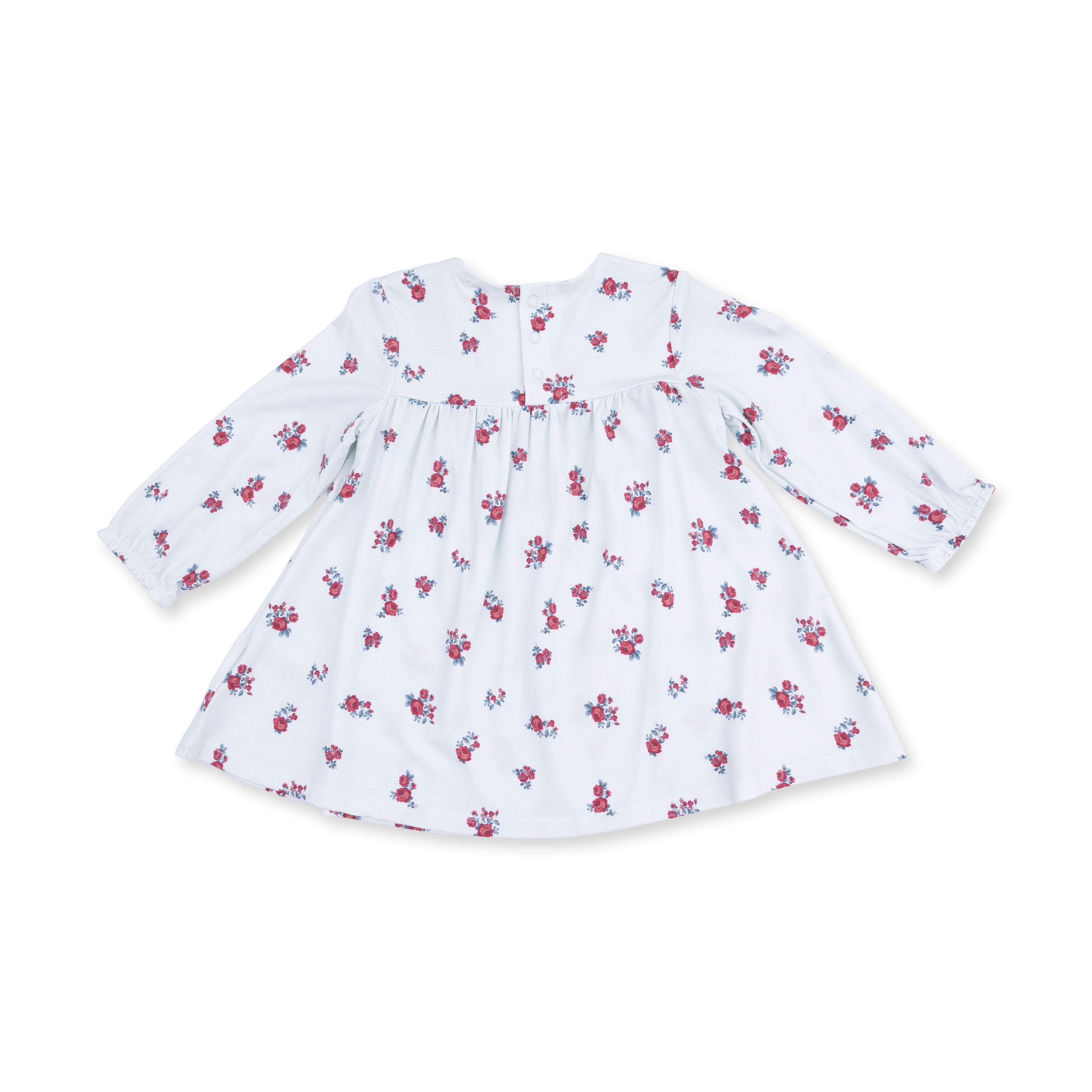 Alyssa Floral - Smocked Ruffle Long Sleeve Dress And Legging