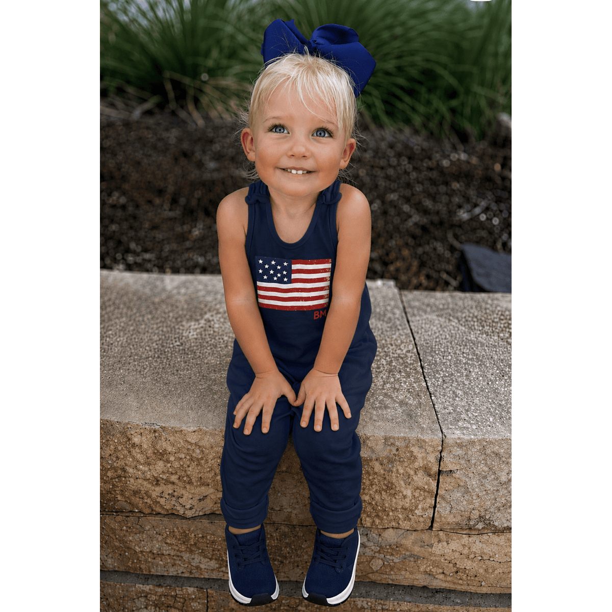 Americana Romper Navy