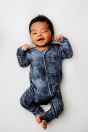 Denim Print | Convertible Bamboo Zip Romper
