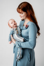 Carolina Blue | Bamboo Knit Mommy Robe