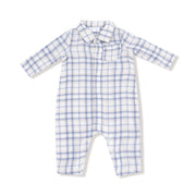 Long Sleeve Polo Romper With Full Placket