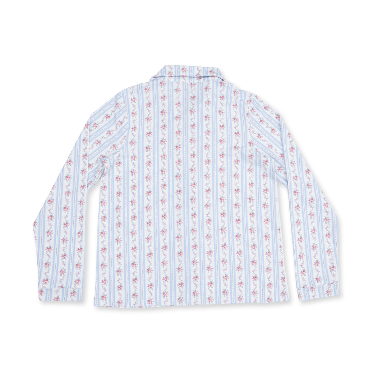 Anna Floral Stripe - Adult Long Sleeve Coat Style And Pant With Pockets