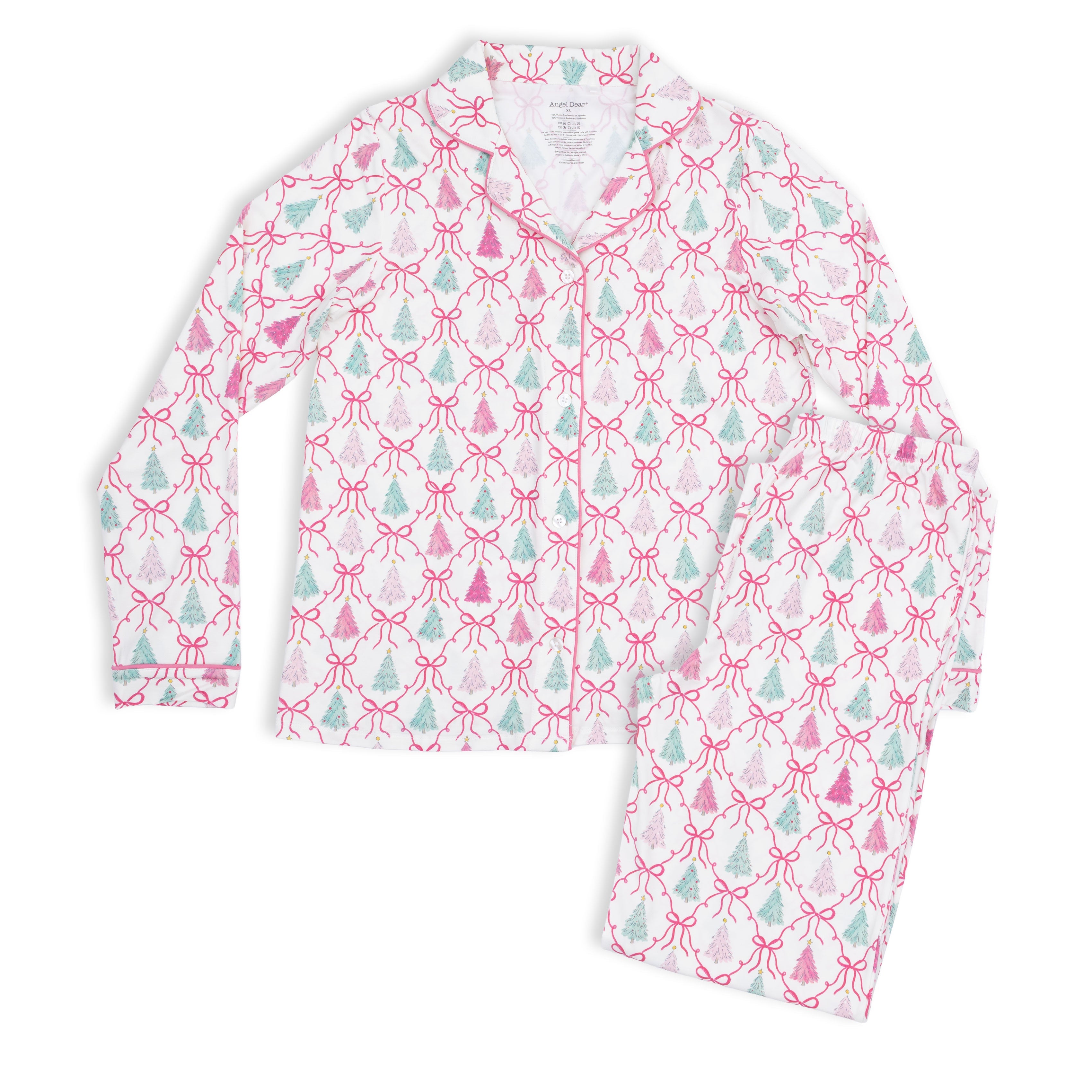 Bow Trellis Tree - Adult Long Sleeve Coat Style With Pants