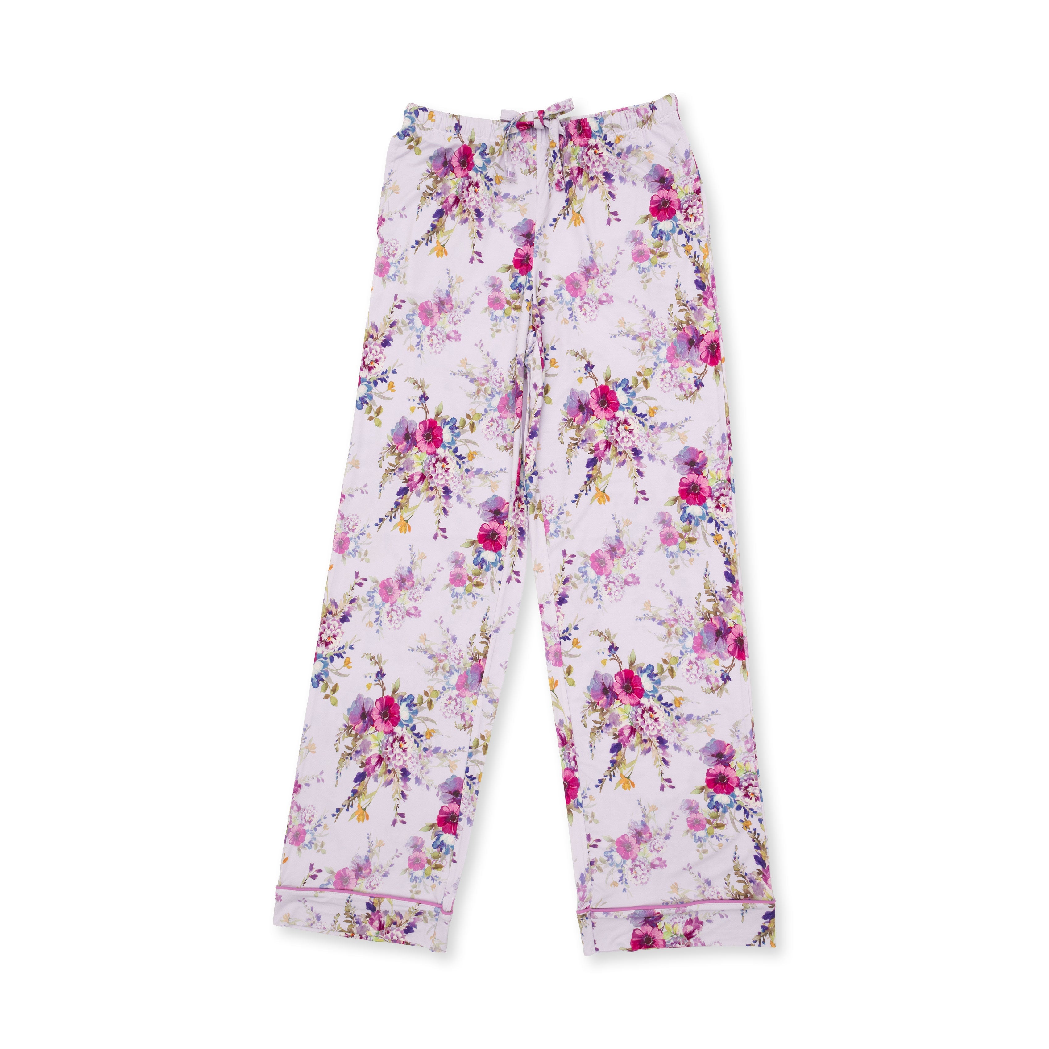 Dahlia Floral - Adult Long Sleeve Coat Style And Pant With Pockets