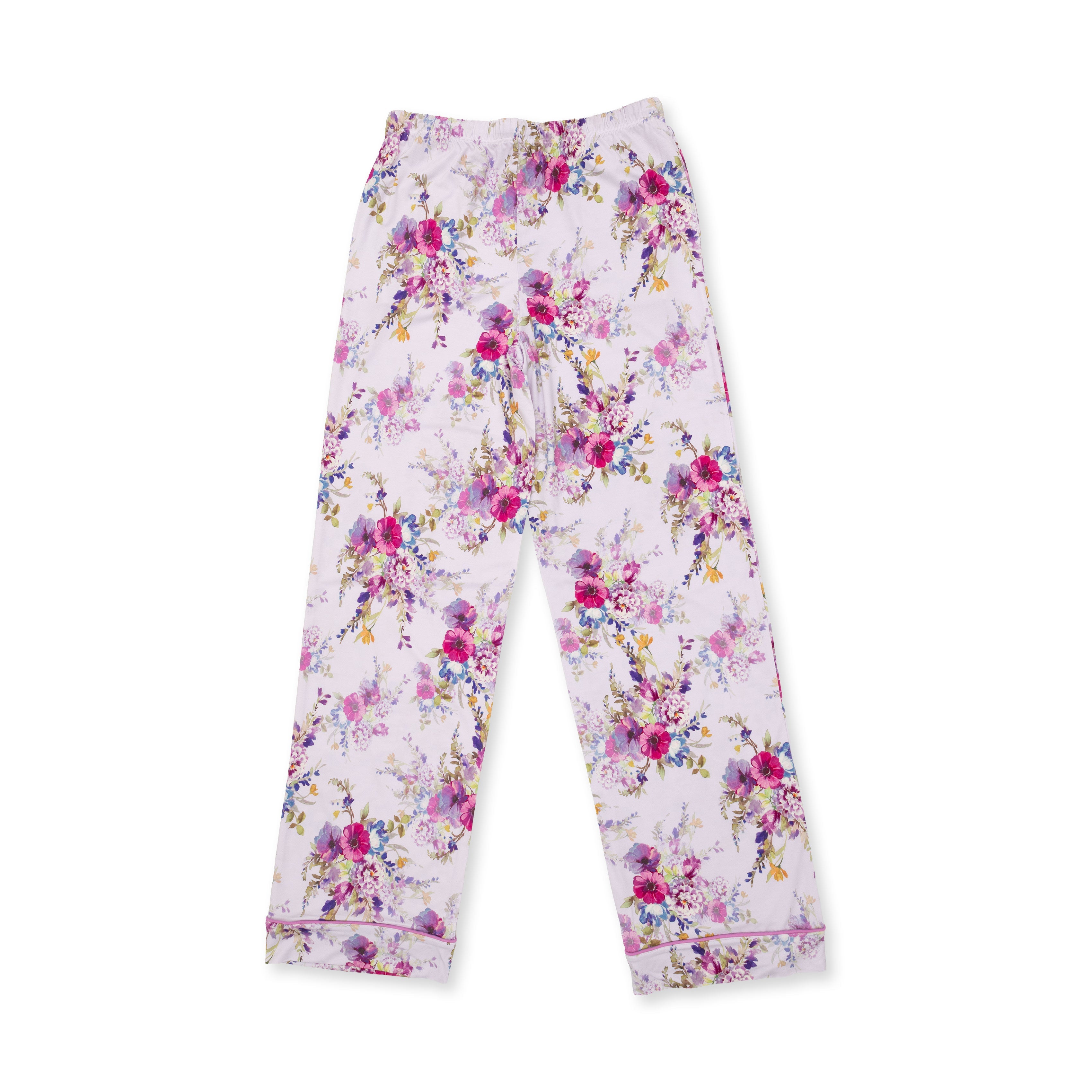 Dahlia Floral - Adult Long Sleeve Coat Style And Pant With Pockets