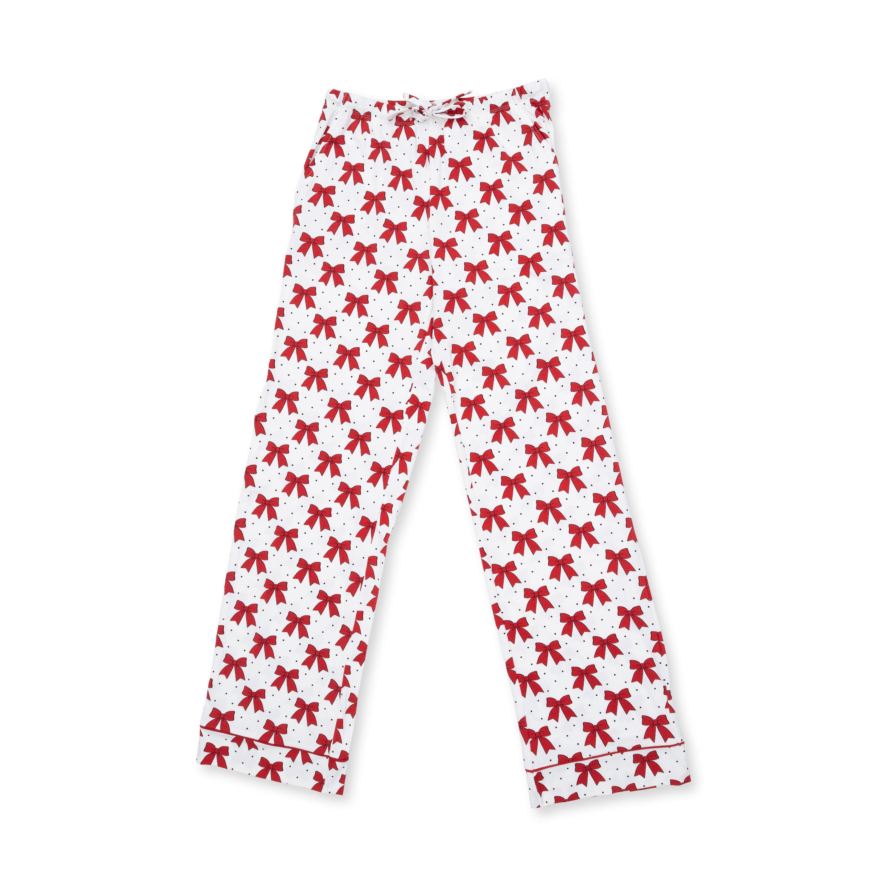 Festive Bows - Adult Long Sleeve Coat Style With Pants