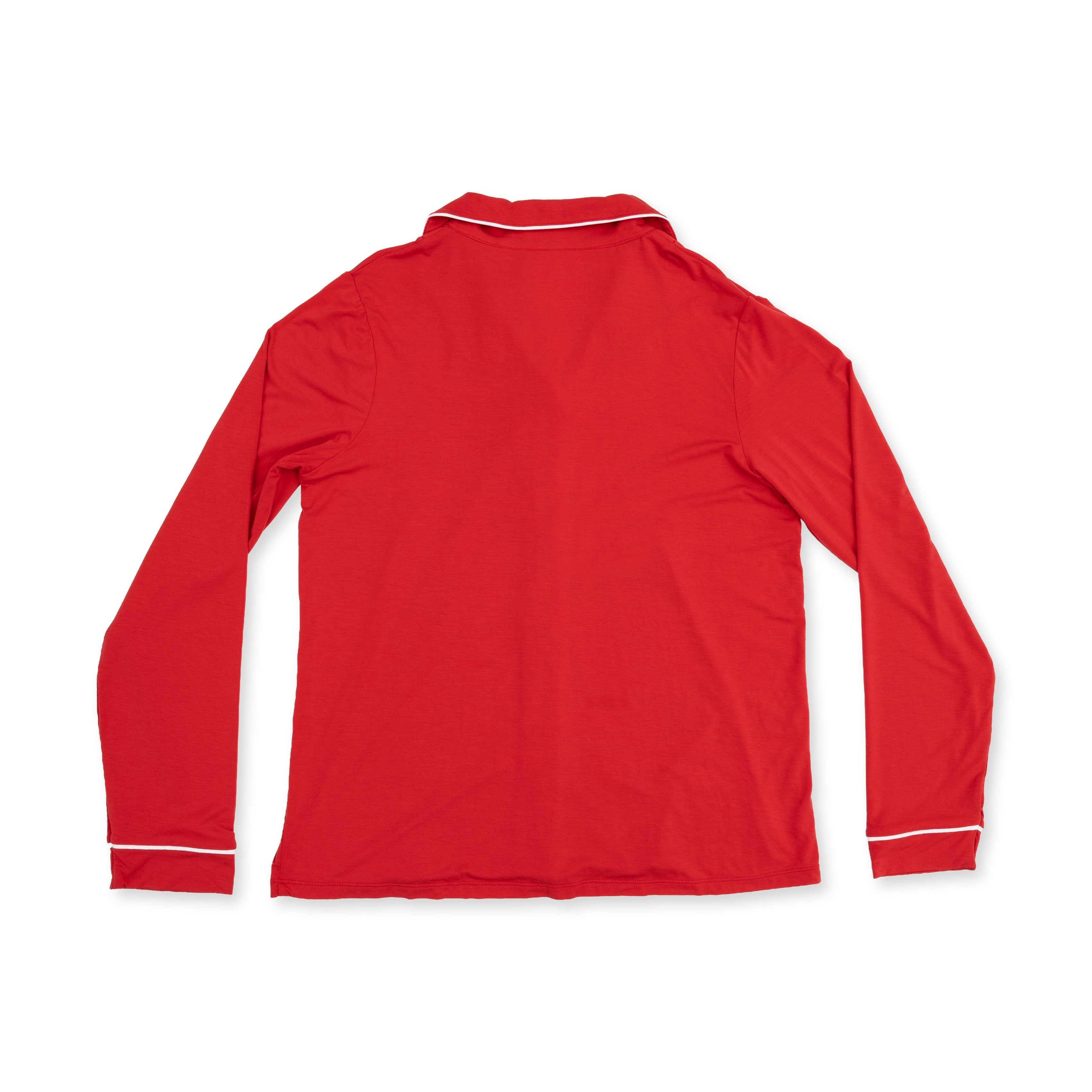 Ribbon Red - Adult Long Sleeve Coat Style And Pant With Pockets