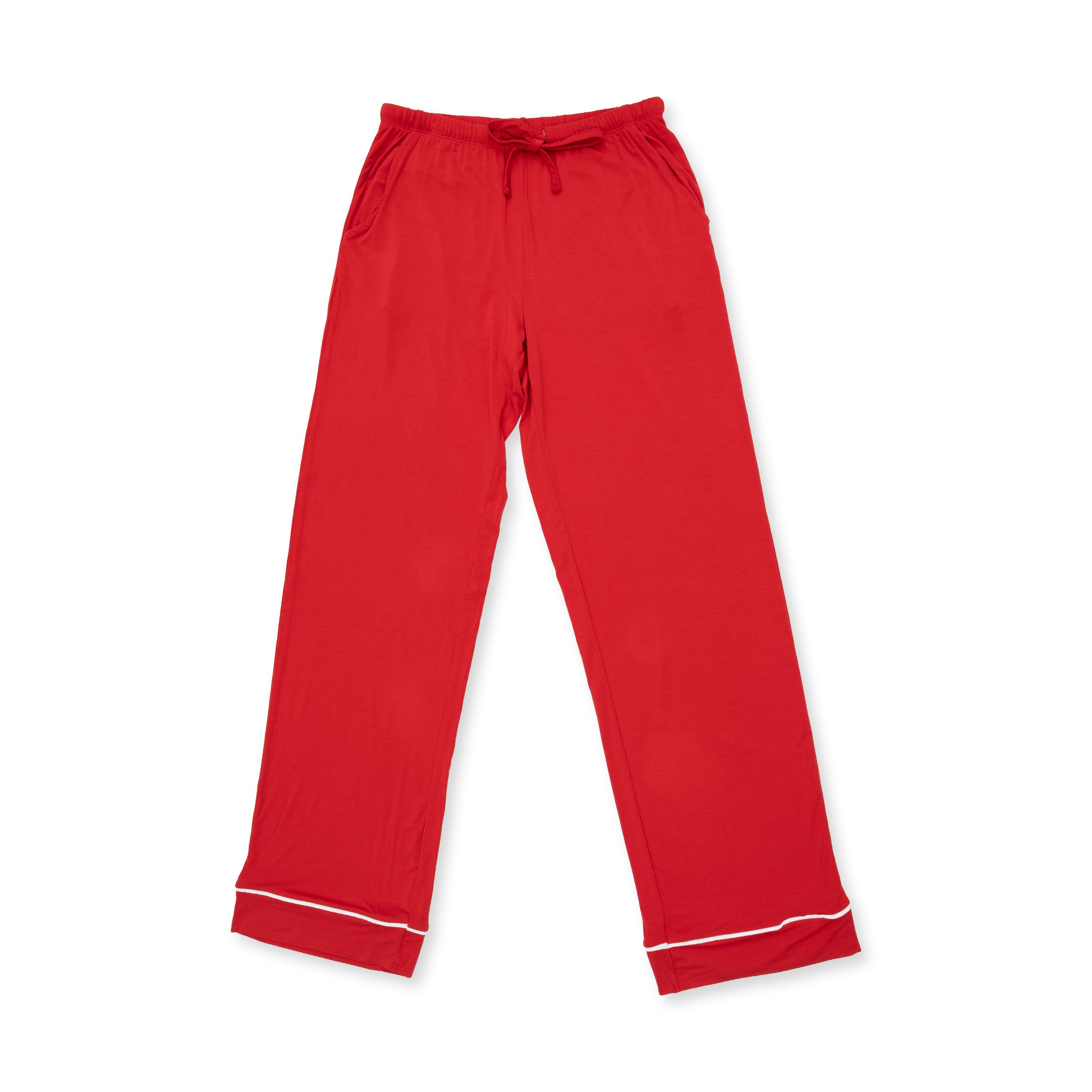 Ribbon Red - Adult Long Sleeve Coat Style And Pant With Pockets
