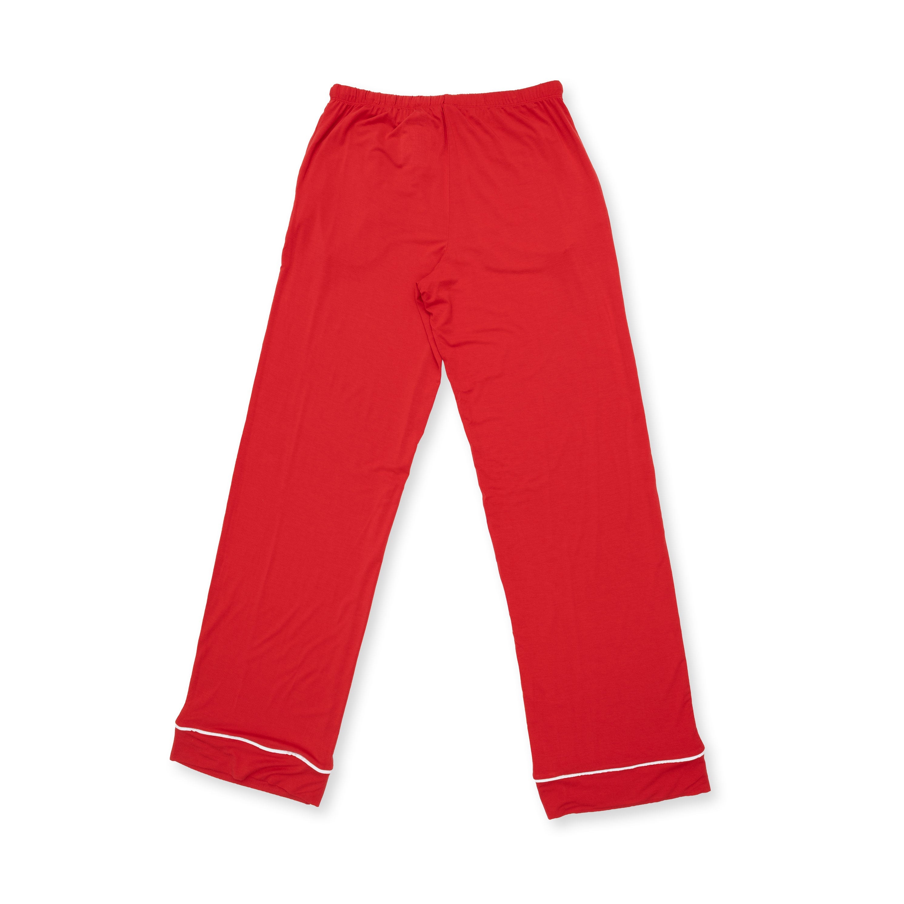 Ribbon Red - Adult Long Sleeve Coat Style And Pant With Pockets