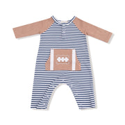 Long Sleeve Raglan Henley Romper
