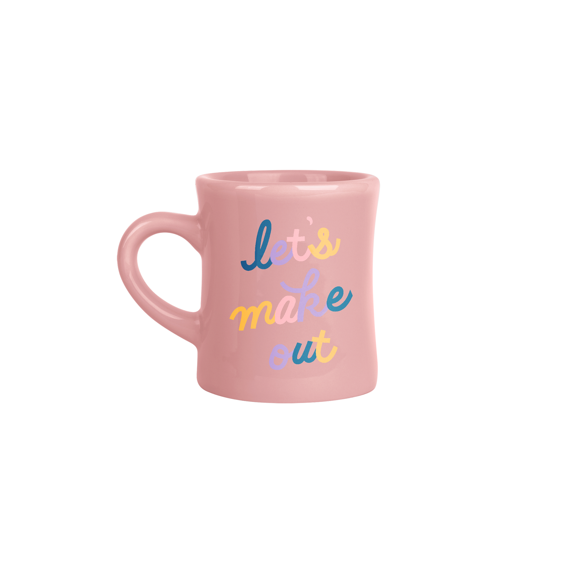Let's Make Out Pink Diner Mug