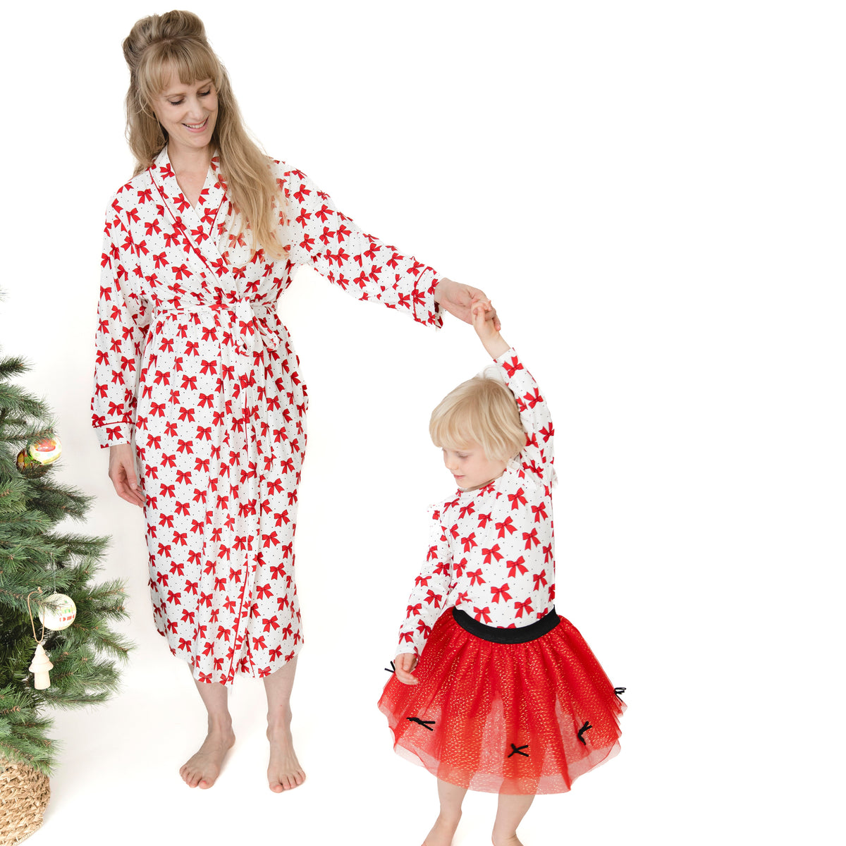 Festive Bows - Adult Long Robe