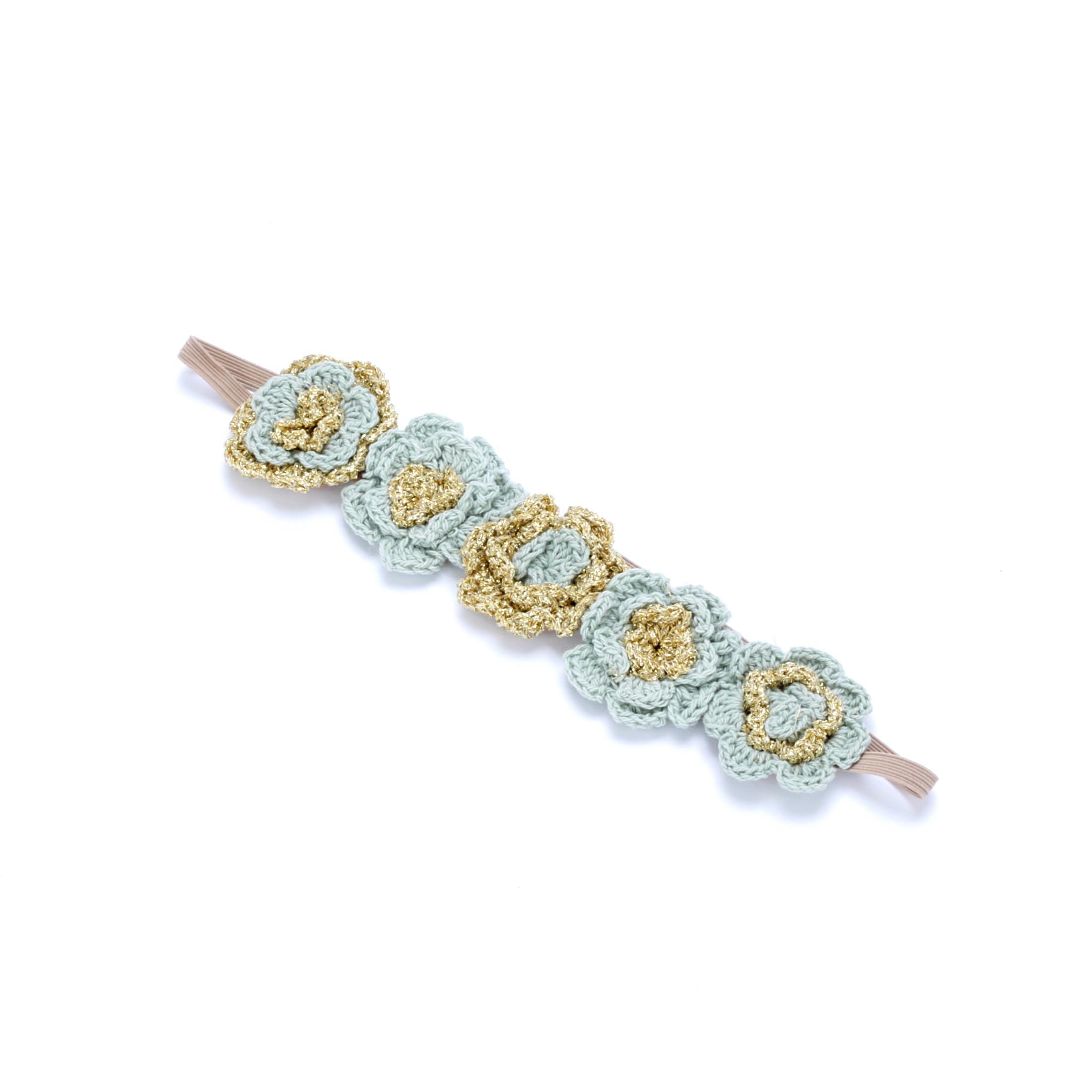 Girls Flower Crown Headband (age 3-8 Years) - Unique Design, Artisan Knit Hairband For Toddlers And Young Girls