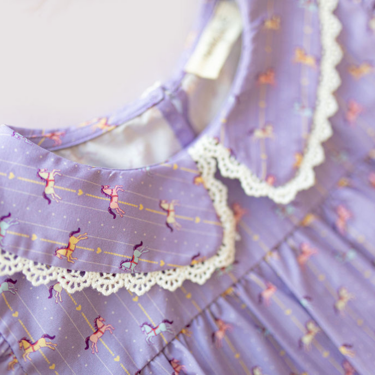 Lace Trim Dress In Purple Carousel