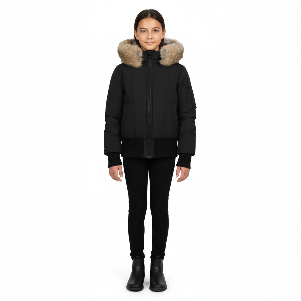 Pramie Brown Rabbit Girls Jacket 14–22 | Stylish Faux Fur Winter Coat