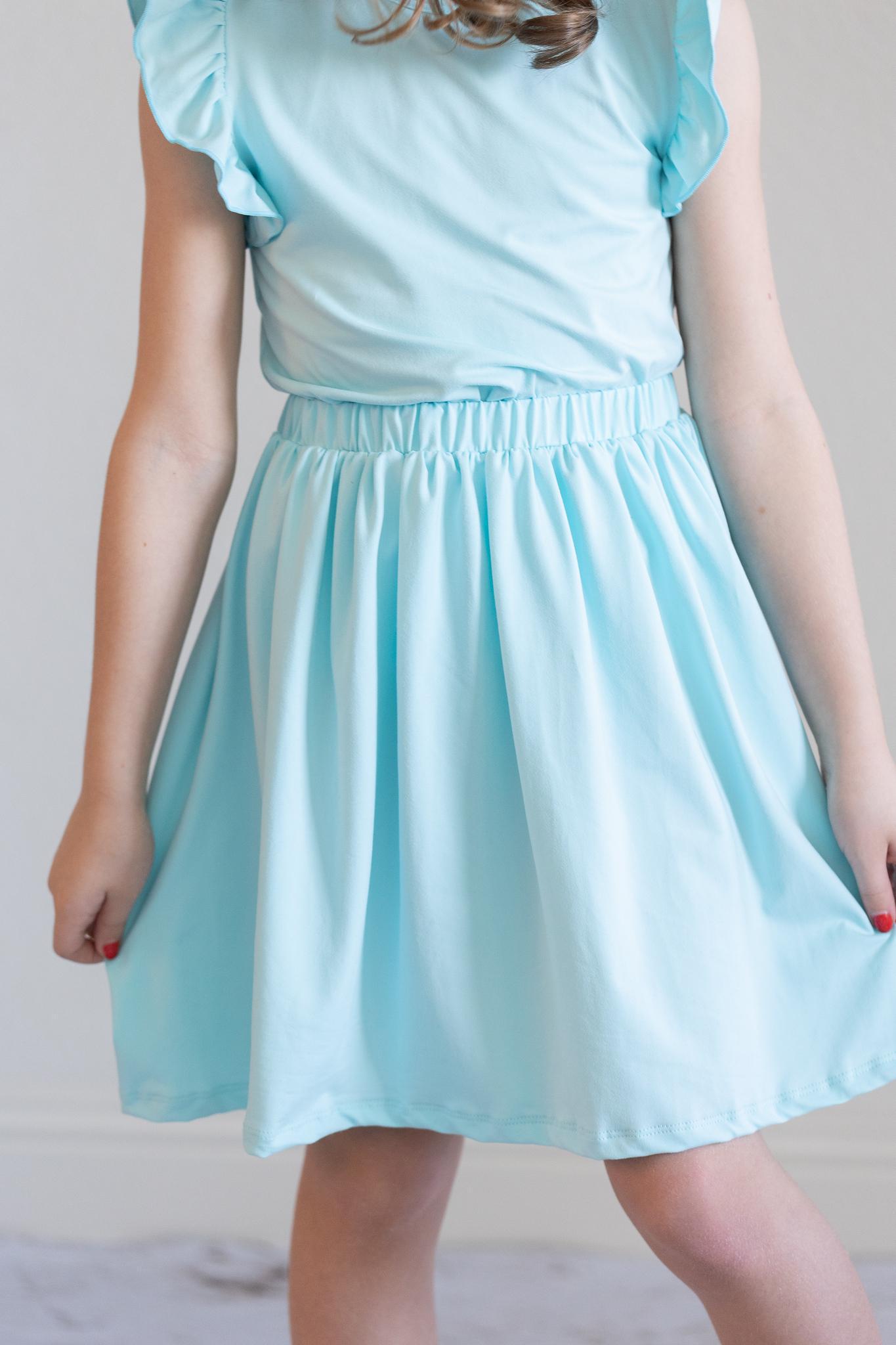 Sale Aqua Twirl Skirt