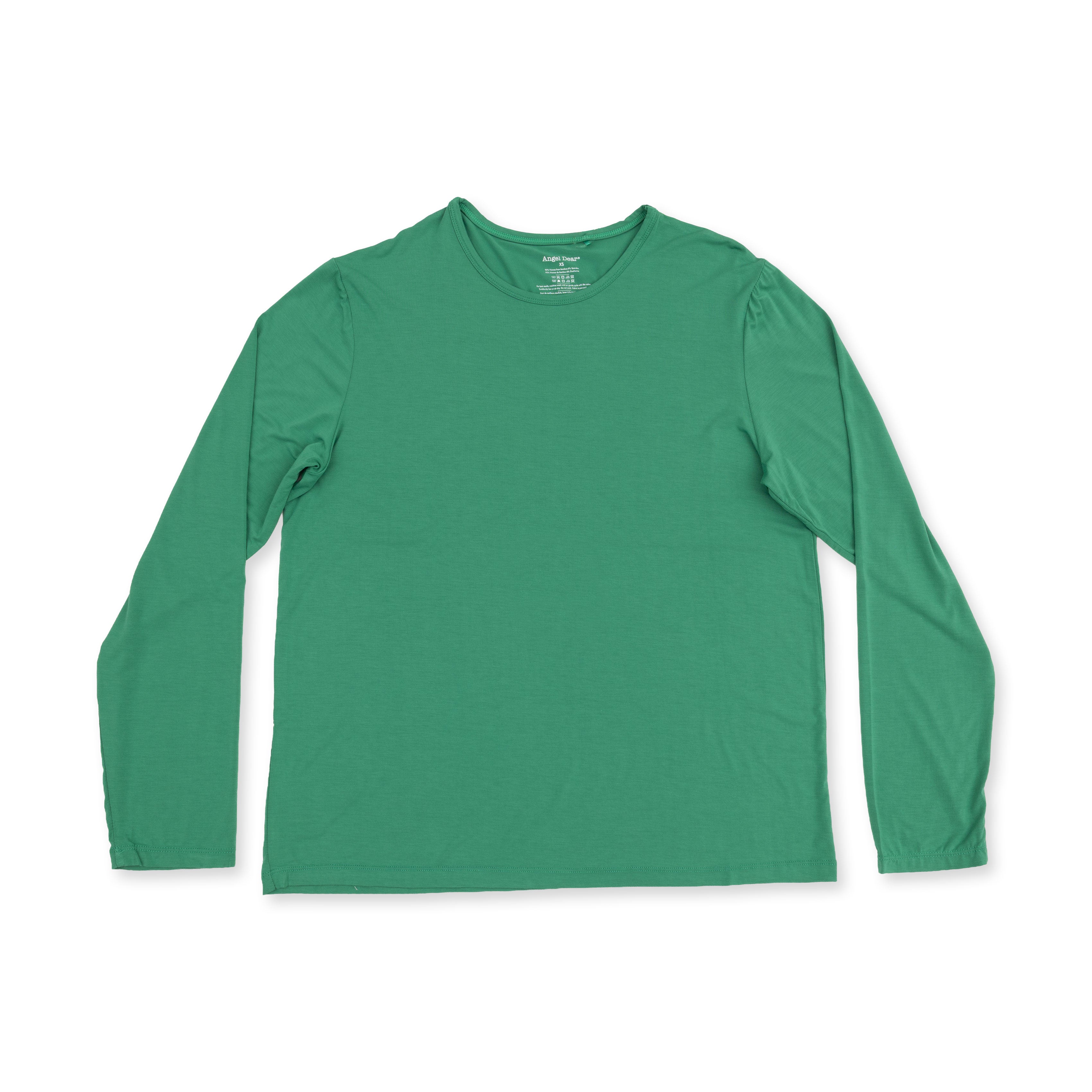 Solid Pine Green - Adult Long Sleeve Loungewear Top