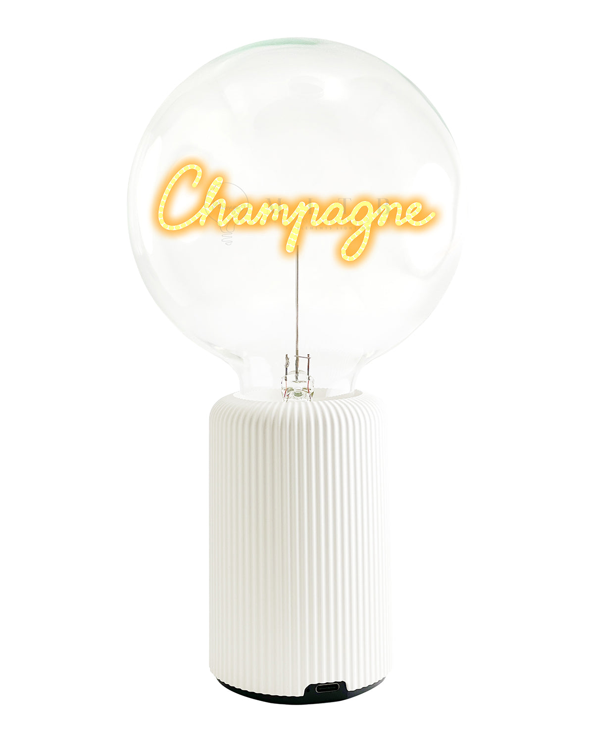 Mitb Bulb Champagne Amber With Base Table Lamp Portable Pop Nomad