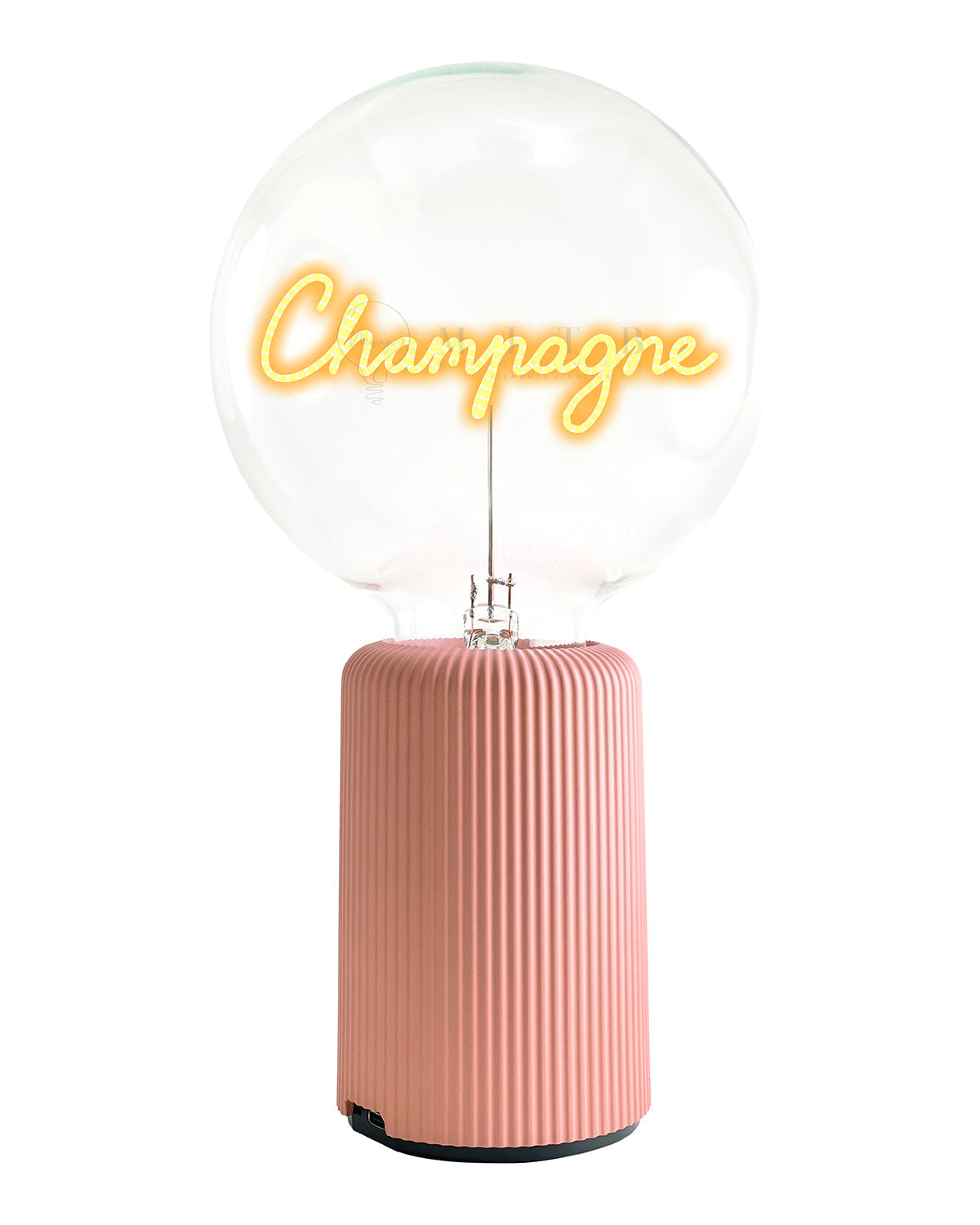 Mitb Bulb Champagne Amber With Base Table Lamp Portable Pop Nomad