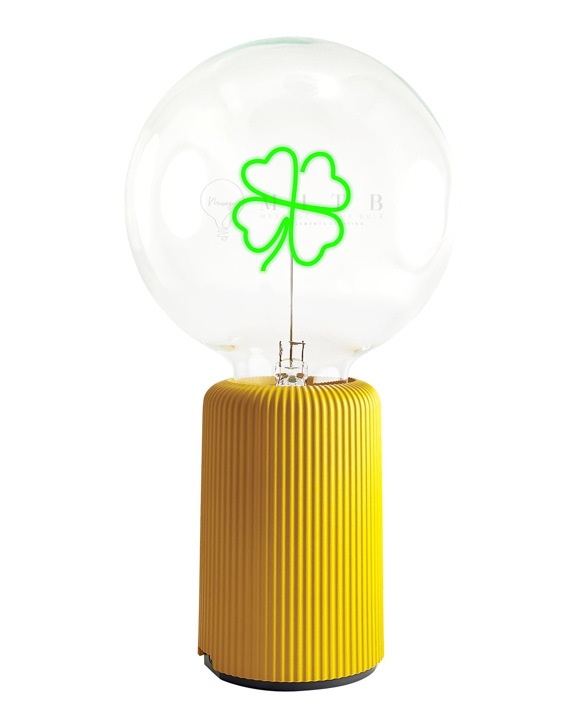 Mitb Bulb Clover Green With Base Table Lamp Portable Pop Nomad