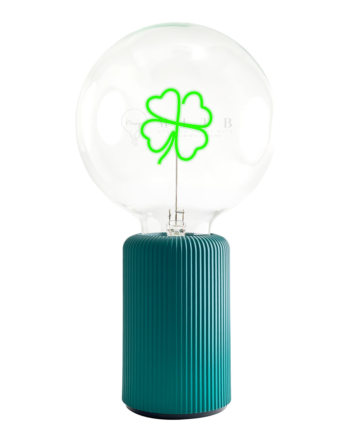 Mitb Bulb Clover Green With Base Table Lamp Portable Pop Nomad
