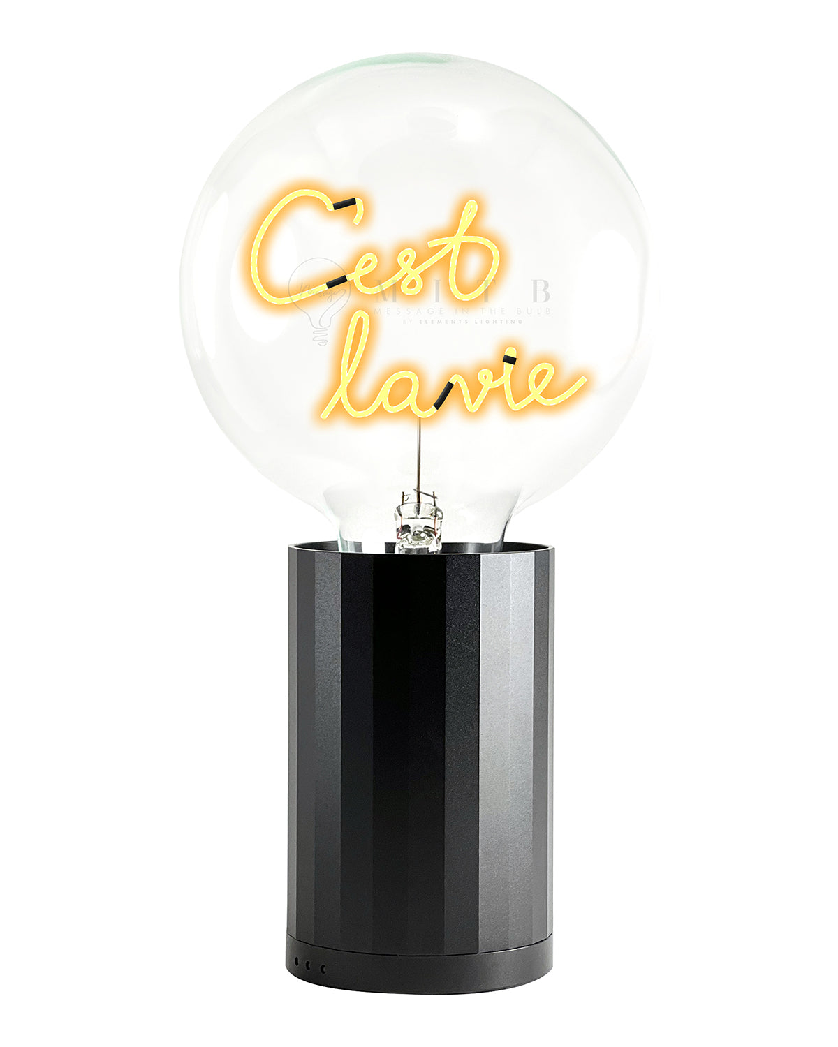 Mitb Bulb C'est La Vie Amber  With Base Table Lamp Portable