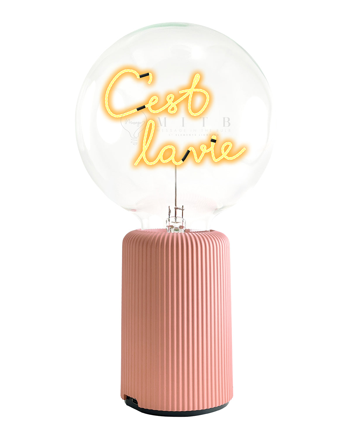 Mitb Bulb C'est La Vie Amber With Base Table Lamp Portable Pop Nomad