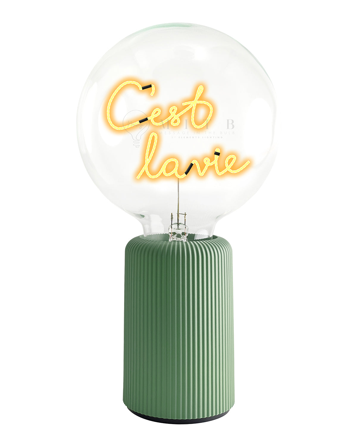 Mitb Bulb C'est La Vie Amber With Base Table Lamp Portable Pop Nomad