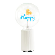 Mitb Bulb Be Happy Amber/ Blue With Base Table Lamp Portable Pop Nomad