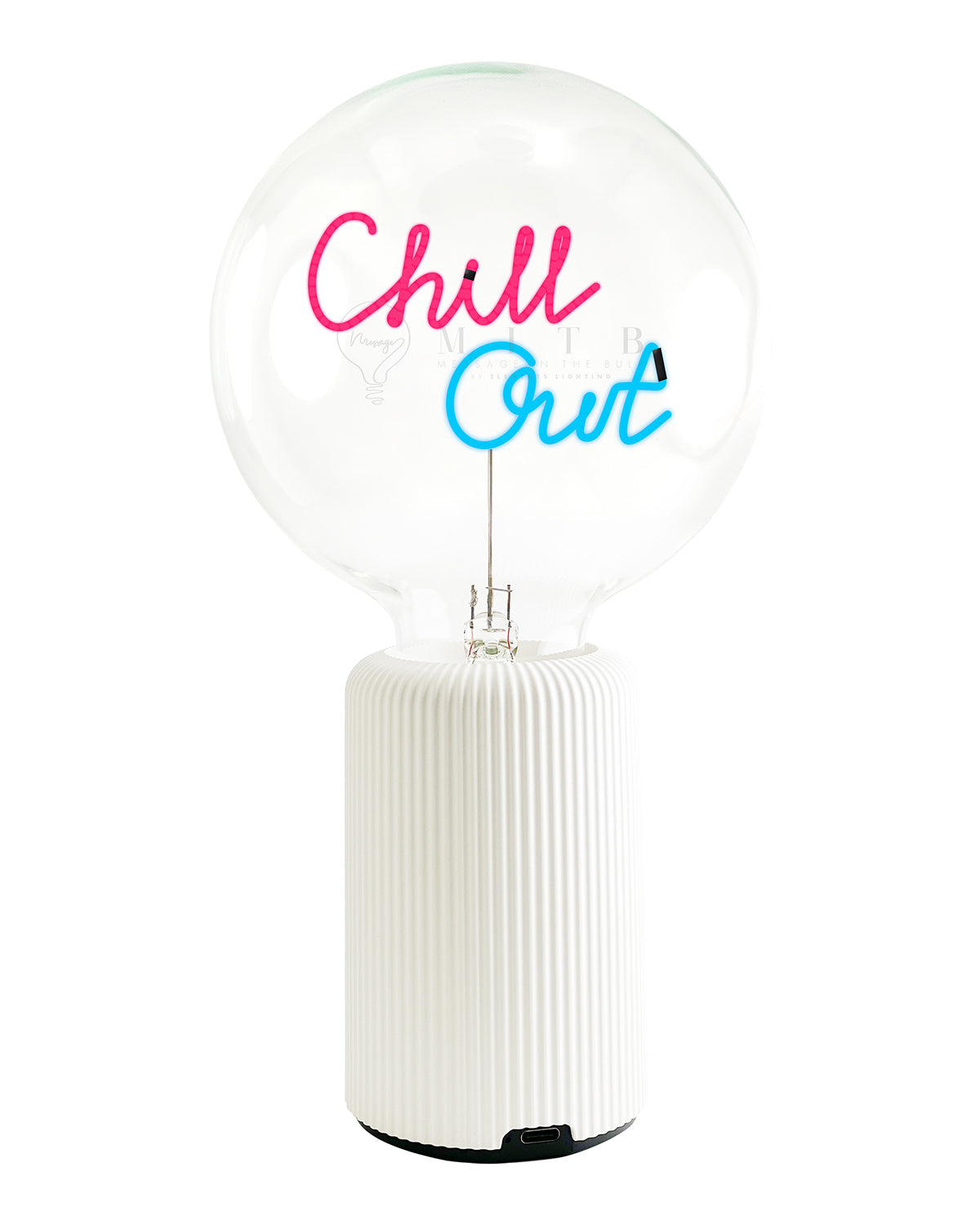 Mitb Bulb Chill Out Red/ Blue With Base Table Lamp Portable Pop Nomad