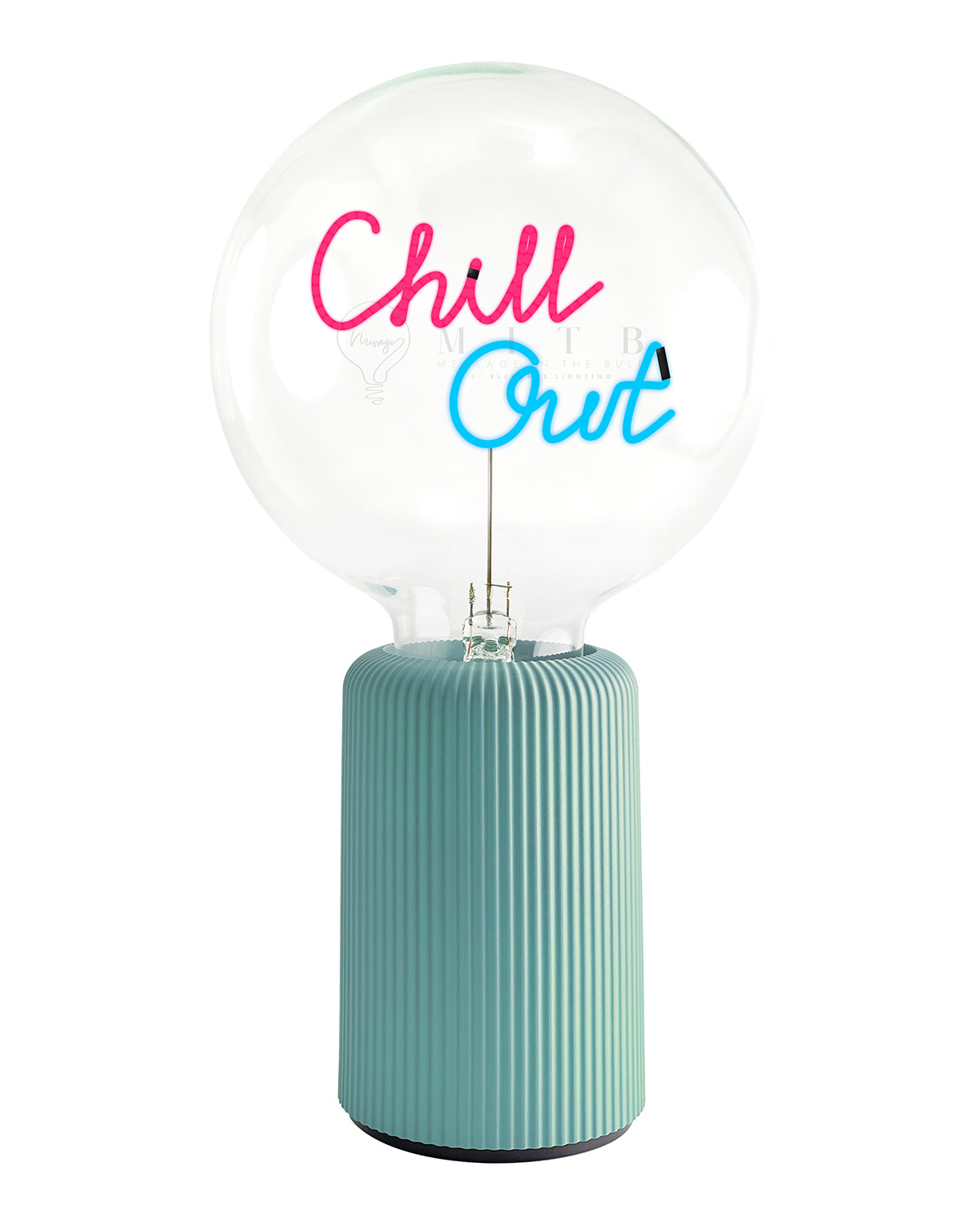 Mitb Bulb Chill Out Red/ Blue With Base Table Lamp Portable Pop Nomad