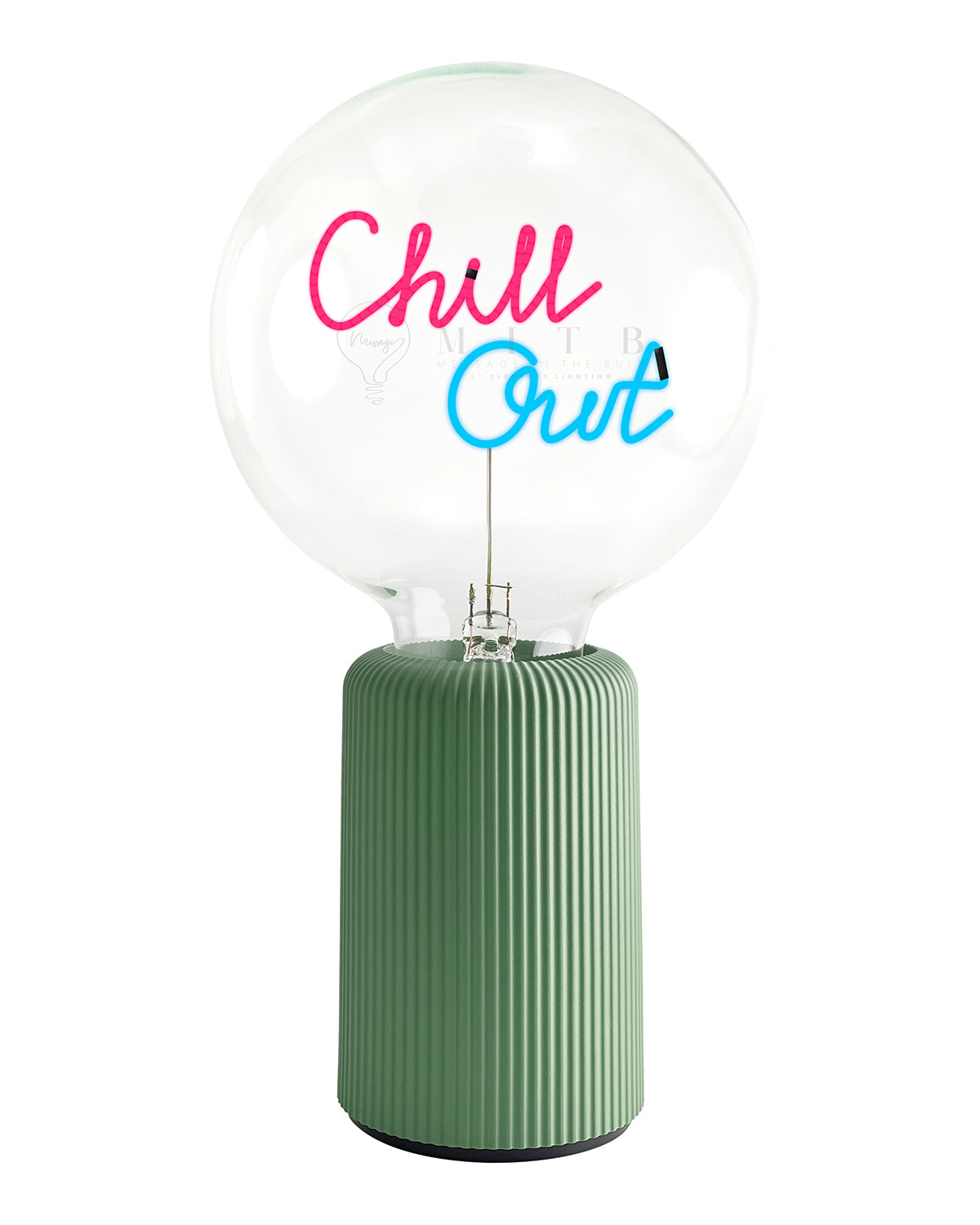 Mitb Bulb Chill Out Red/ Blue With Base Table Lamp Portable Pop Nomad