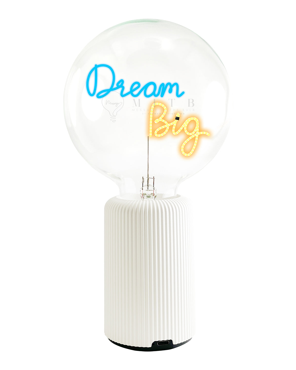 Mitb Bulb Dream Big Blue/ Amber With Base Table Lamp Portable Pop Nomad