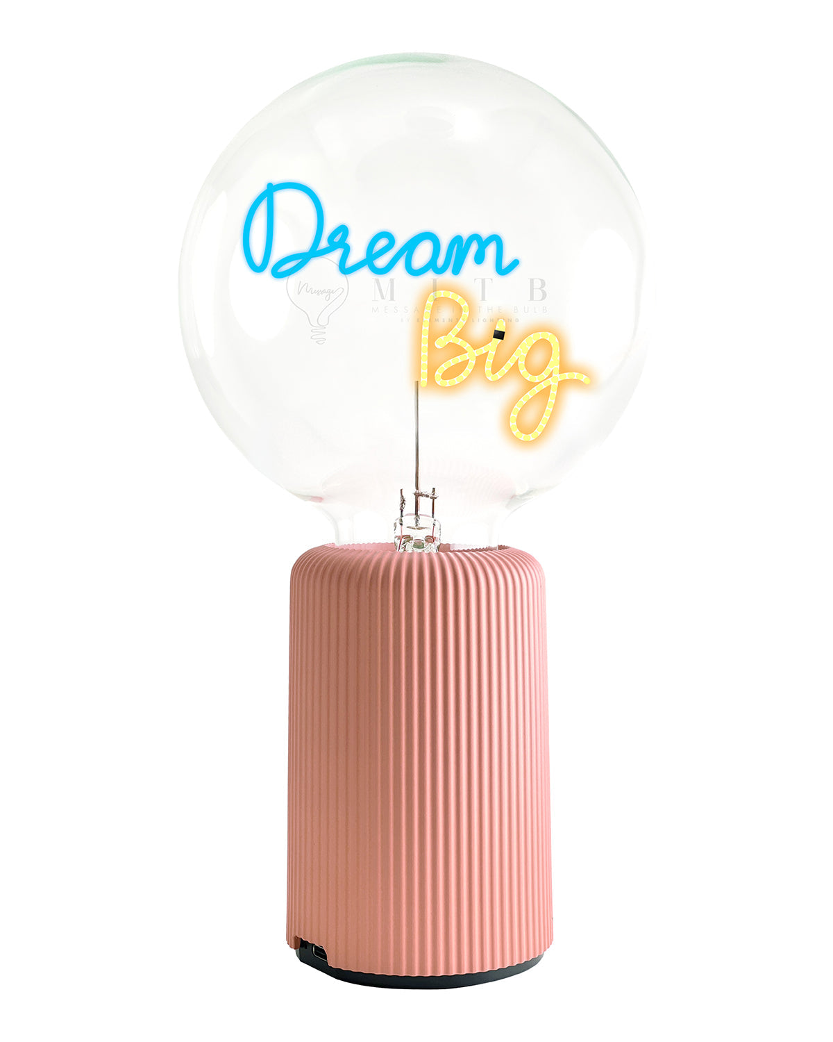 Mitb Bulb Dream Big Blue/ Amber With Base Table Lamp Portable Pop Nomad