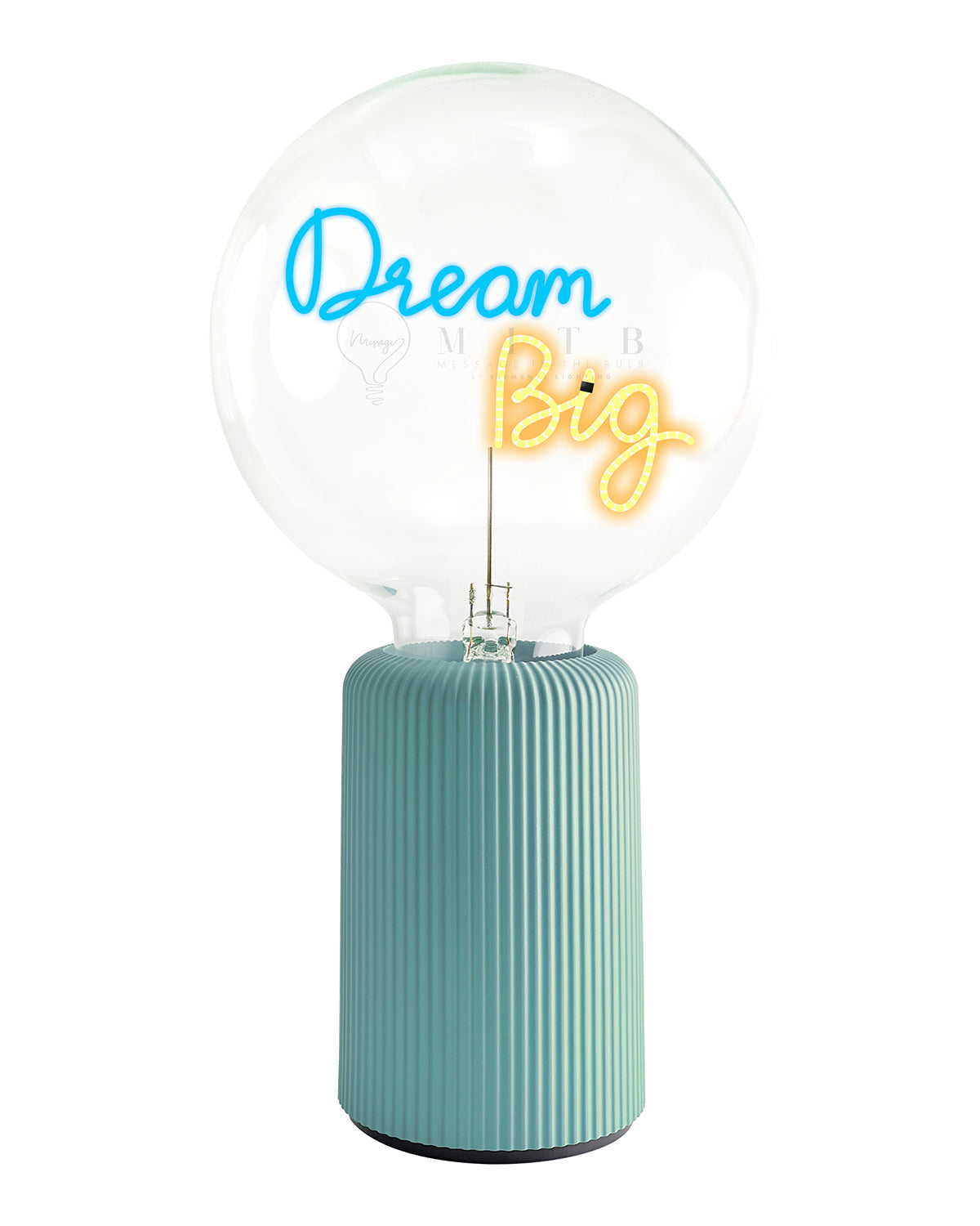 Mitb Bulb Dream Big Blue/ Amber With Base Table Lamp Portable Pop Nomad