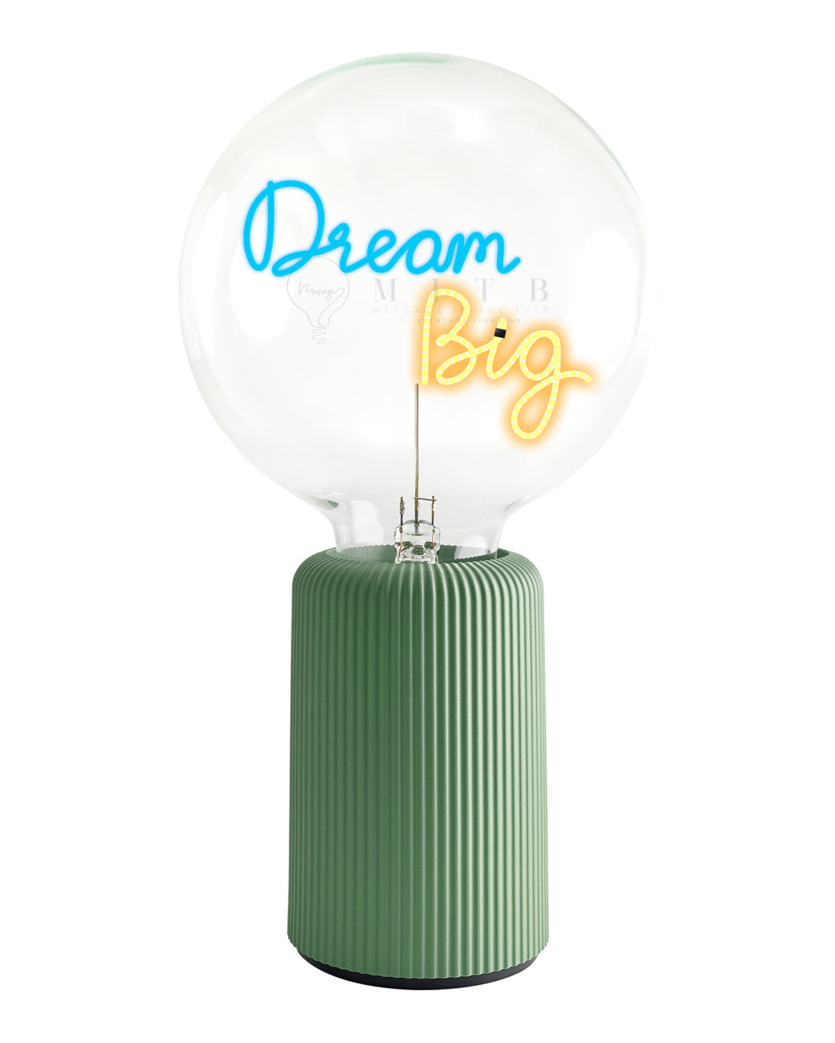 Mitb Bulb Dream Big Blue/ Amber With Base Table Lamp Portable Pop Nomad
