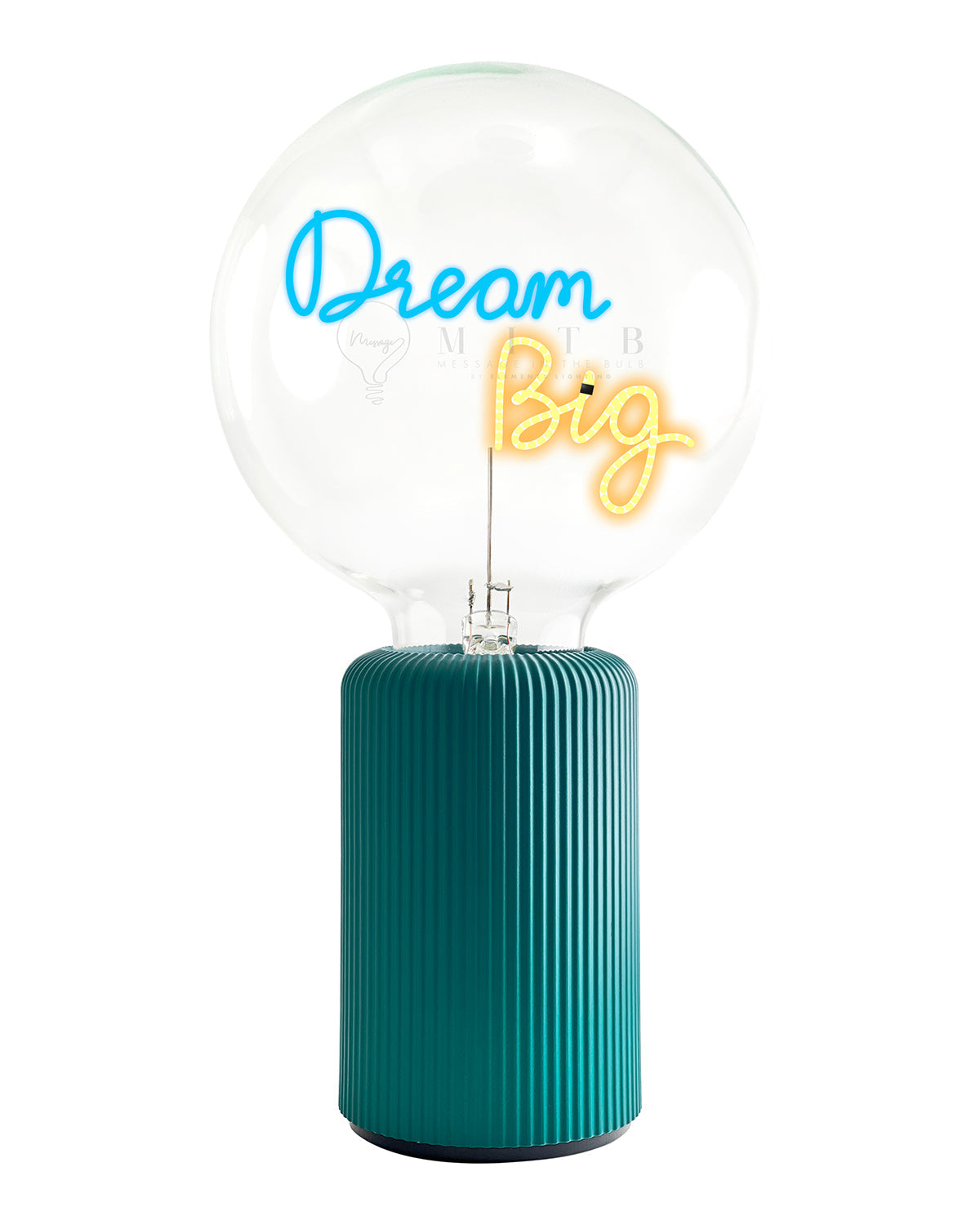 Mitb Bulb Dream Big Blue/ Amber With Base Table Lamp Portable Pop Nomad