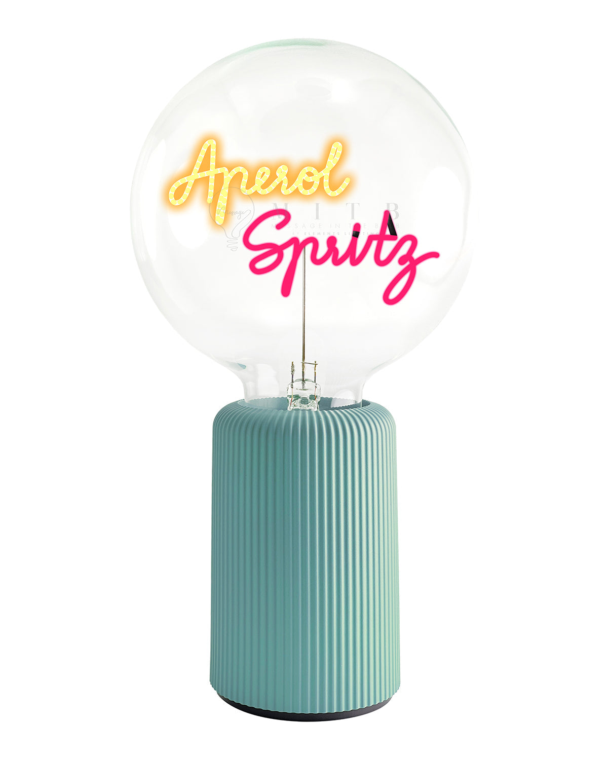 Mitb Bulb Aperol Spritz Amber/ Red With Base Table Lamp Portable Pop Nomad