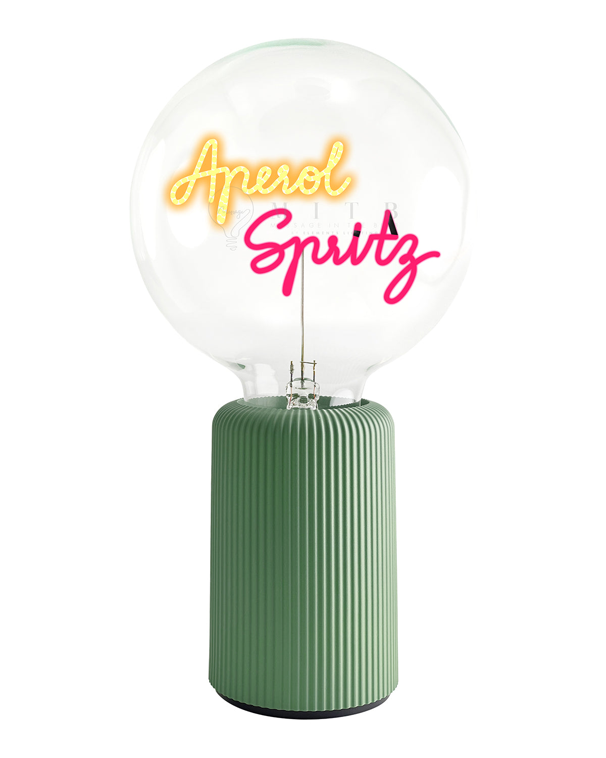 Mitb Bulb Aperol Spritz Amber/ Red With Base Table Lamp Portable Pop Nomad