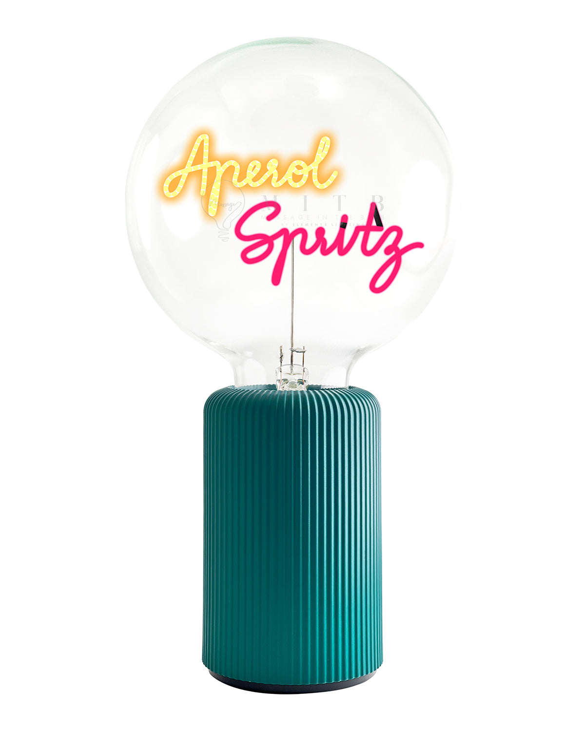 Mitb Bulb Aperol Spritz Amber/ Red With Base Table Lamp Portable Pop Nomad
