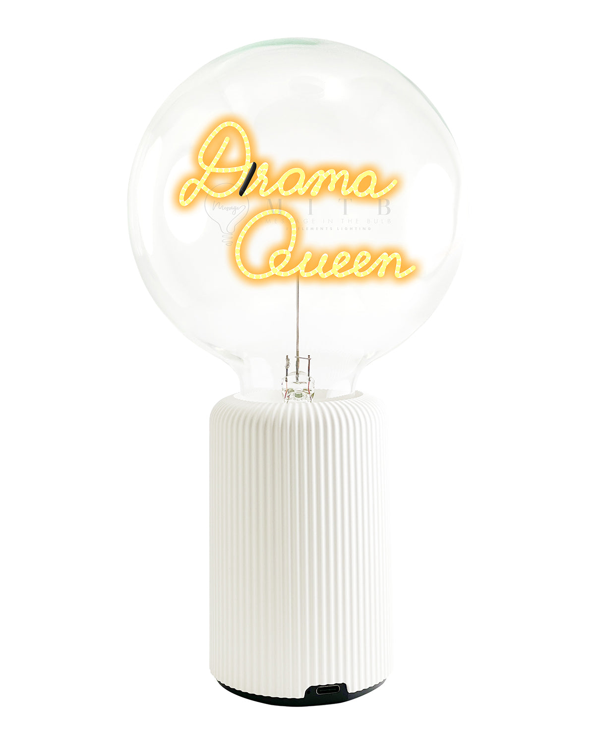 Mitb Bulb Drama Queen Amber With Base Table Lamp Portable Pop Nomad