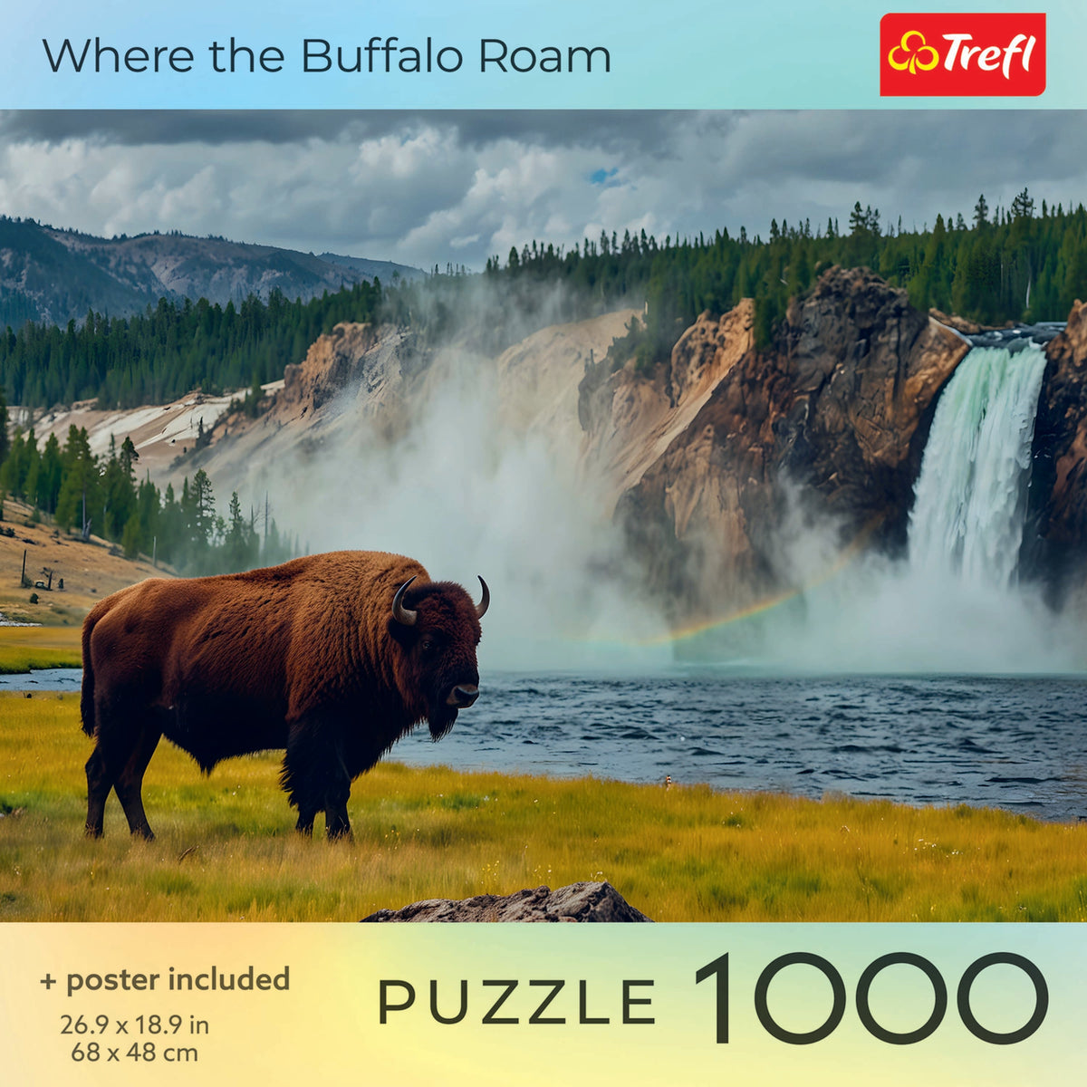 Red Where The Buffalo Roam 1000 Piece Puzzle