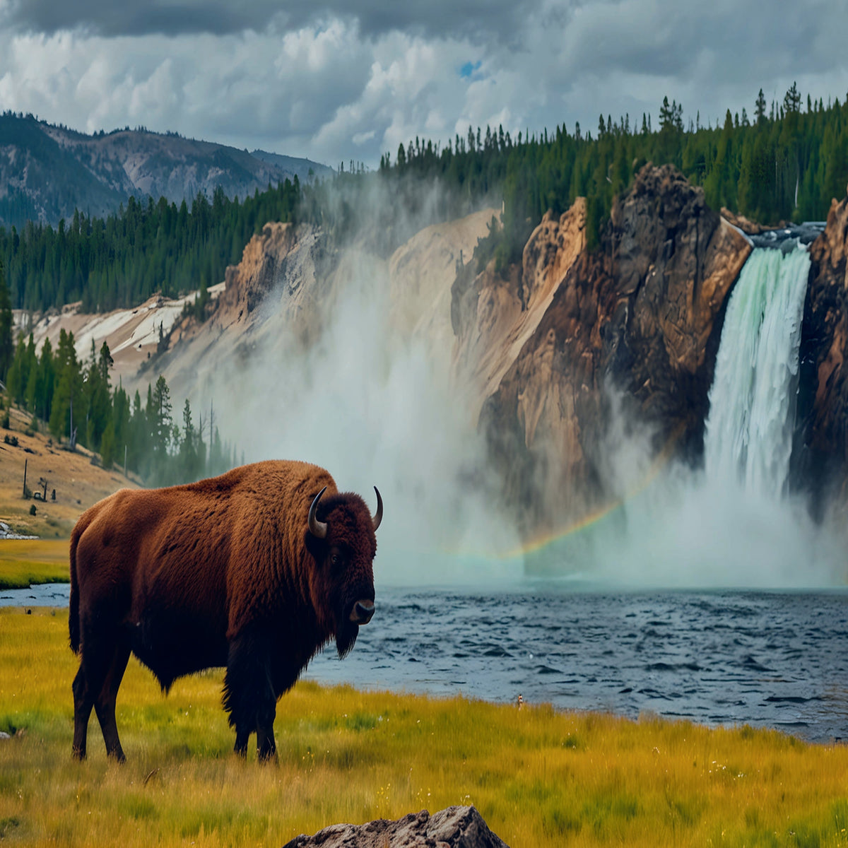 Red Where The Buffalo Roam 1000 Piece Puzzle