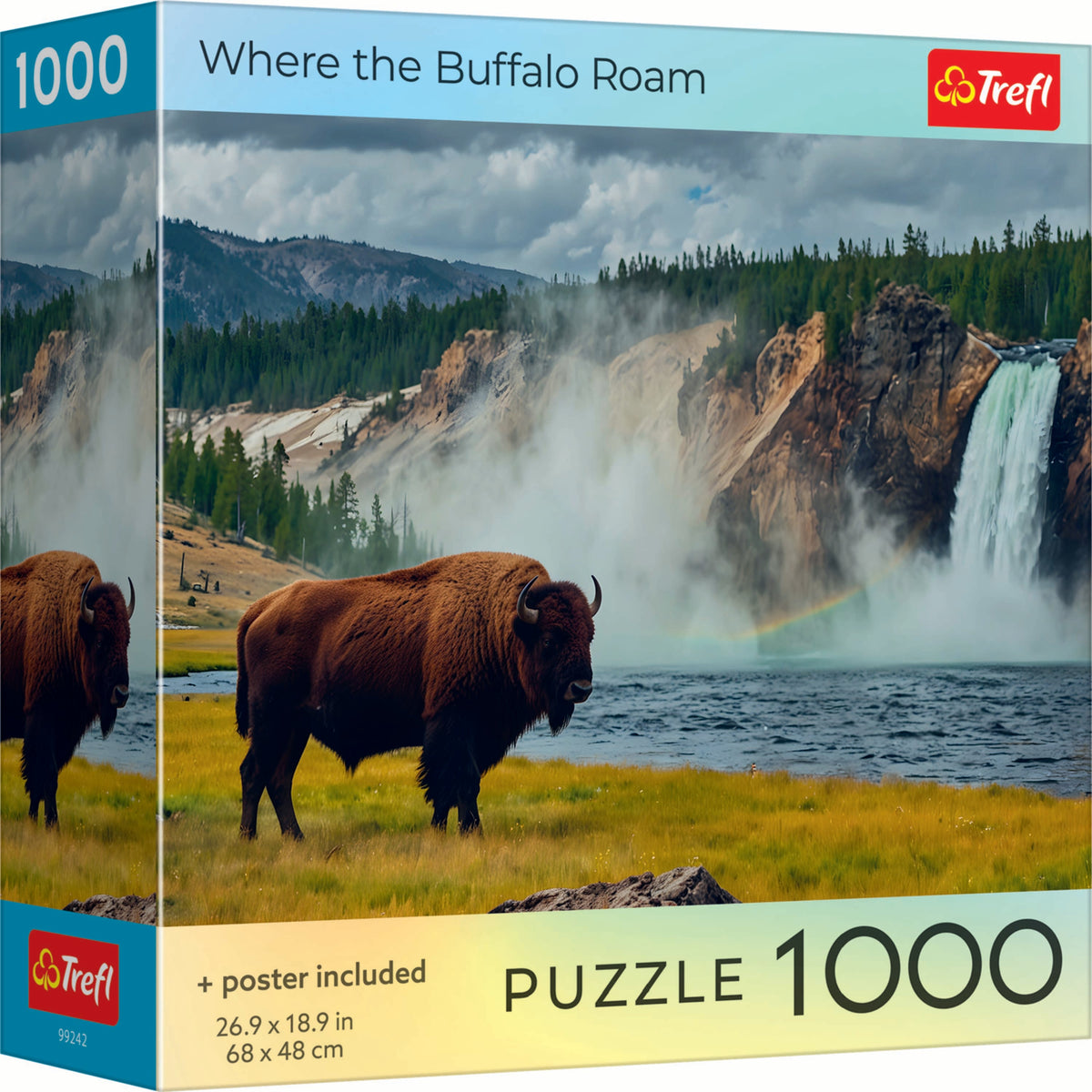 Red Where The Buffalo Roam 1000 Piece Puzzle