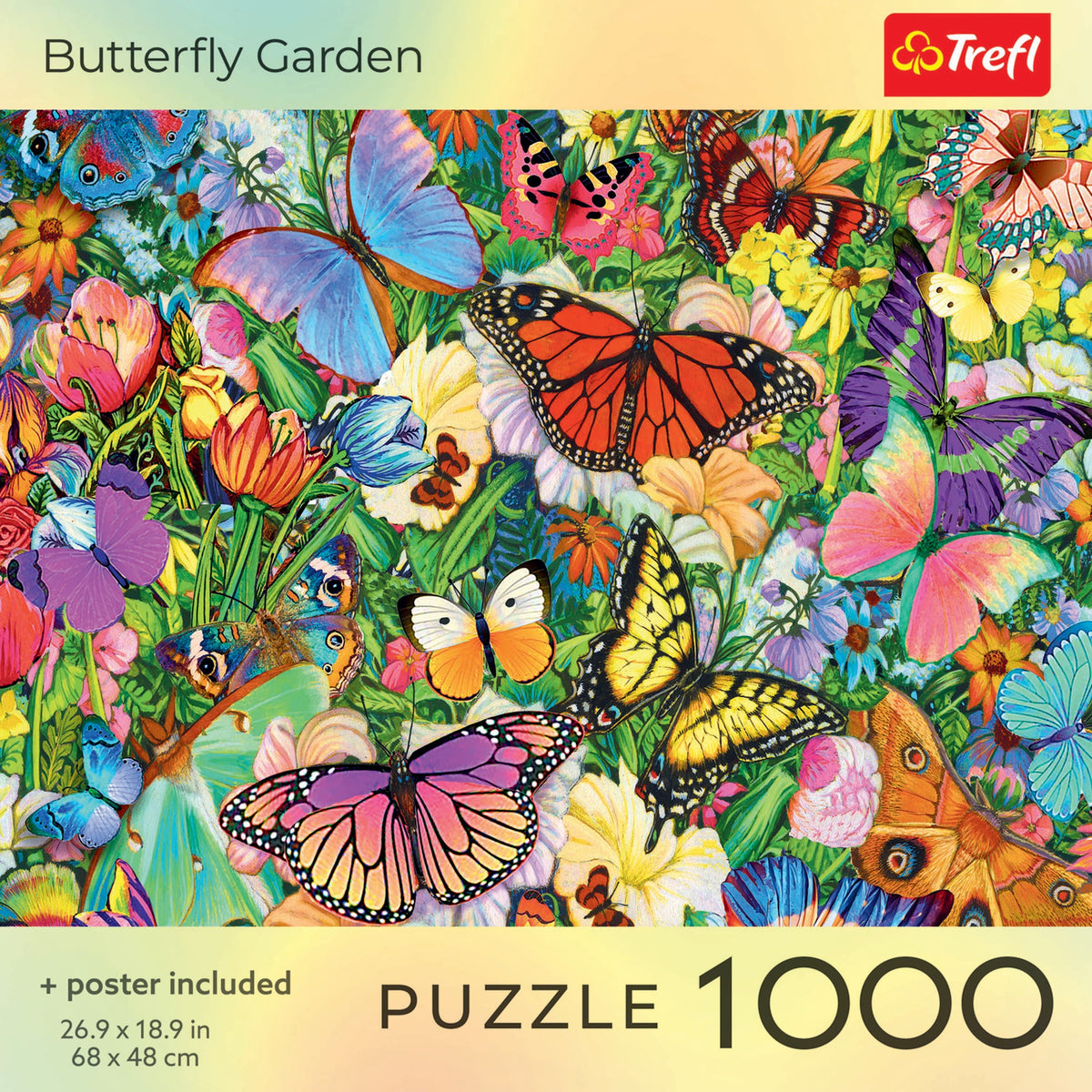 Red Butterfly Garden 1000 Piece Puzzle