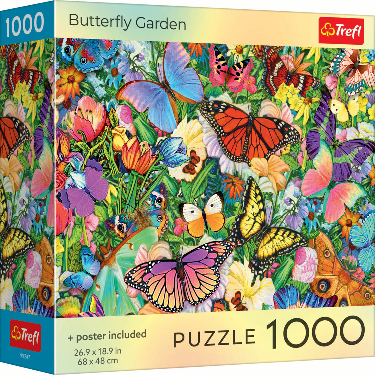 Red Butterfly Garden 1000 Piece Puzzle