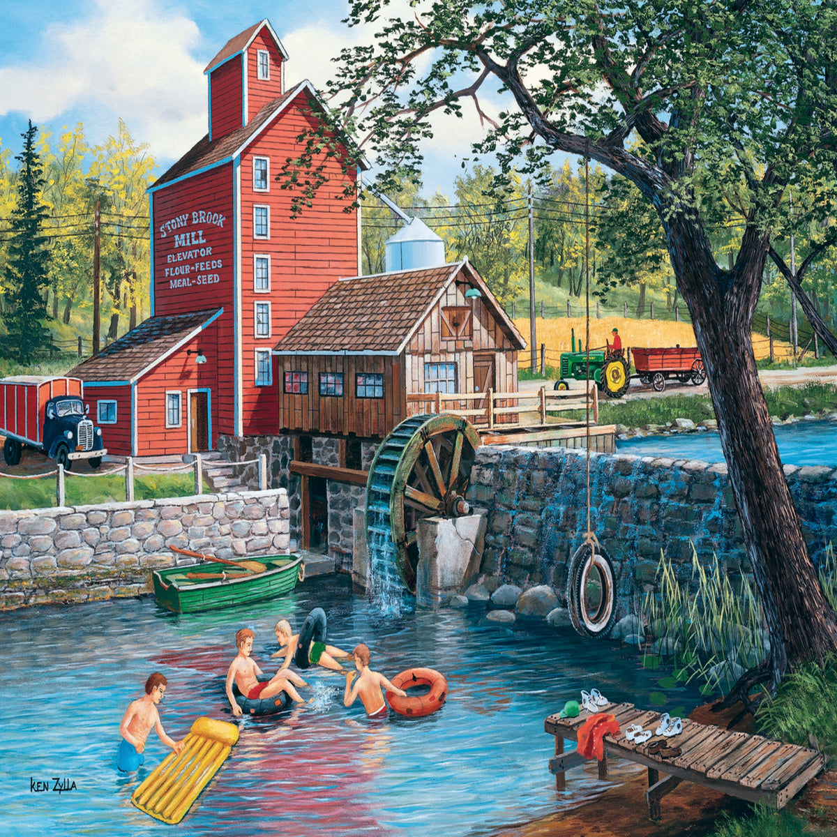Red Lazy Days Of Summer 1000 Piece Puzzle