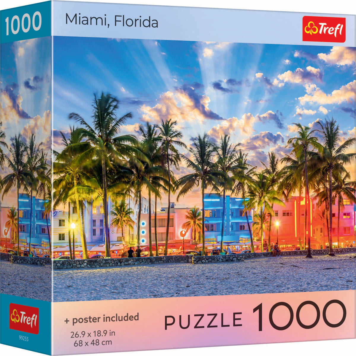Red Miami, Florida 1000 Piece Puzzle