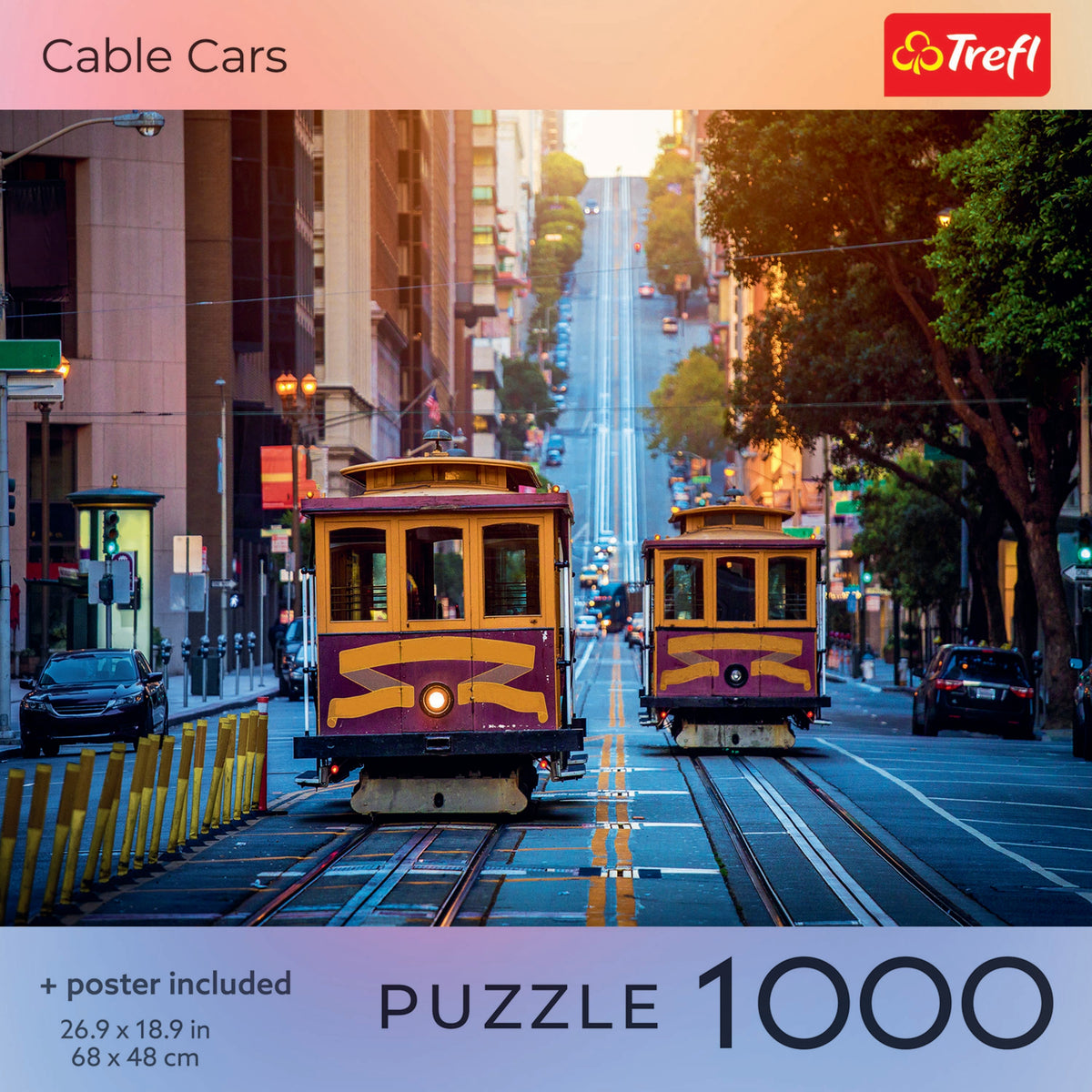 Red Cable Cars 1000 Piece Puzzle