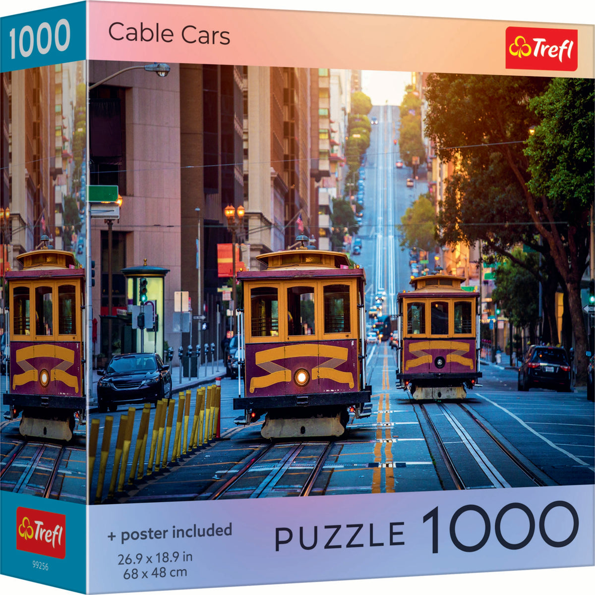 Red Cable Cars 1000 Piece Puzzle